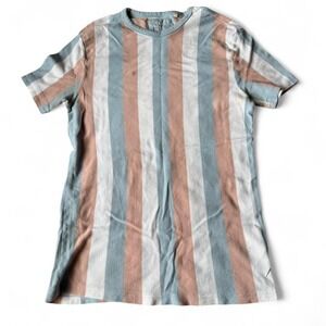 Mens Blue & Pink Striped Guess Shirt